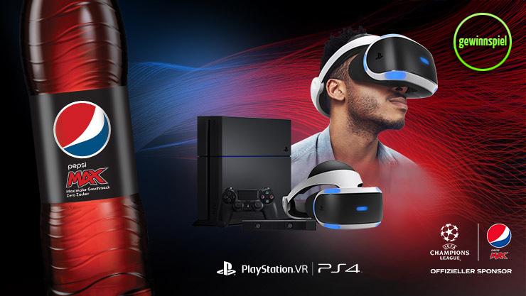 Pepsi MAX:Gewinne eine PlayStation VR-Brille samt PS4!