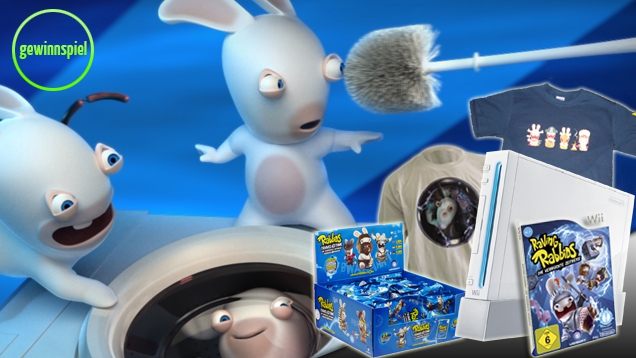 Raving Rabbids - Die verrückte Zeitreise: Nintendo Wii und coole Fanpakete gewinnen!