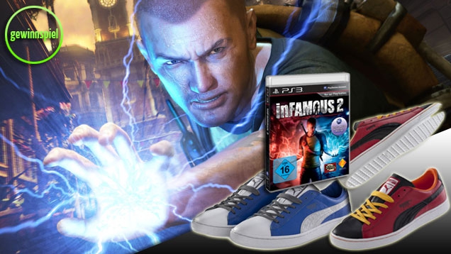 inFAMOUS 2: Exklusive PUMA-Sneaker sowie PS3-Spiel zu gewinnen!