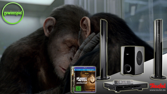 Planet der Affen - Prevolution: Gewinne ein affenstarkes Blu-ray-System von Teufel 